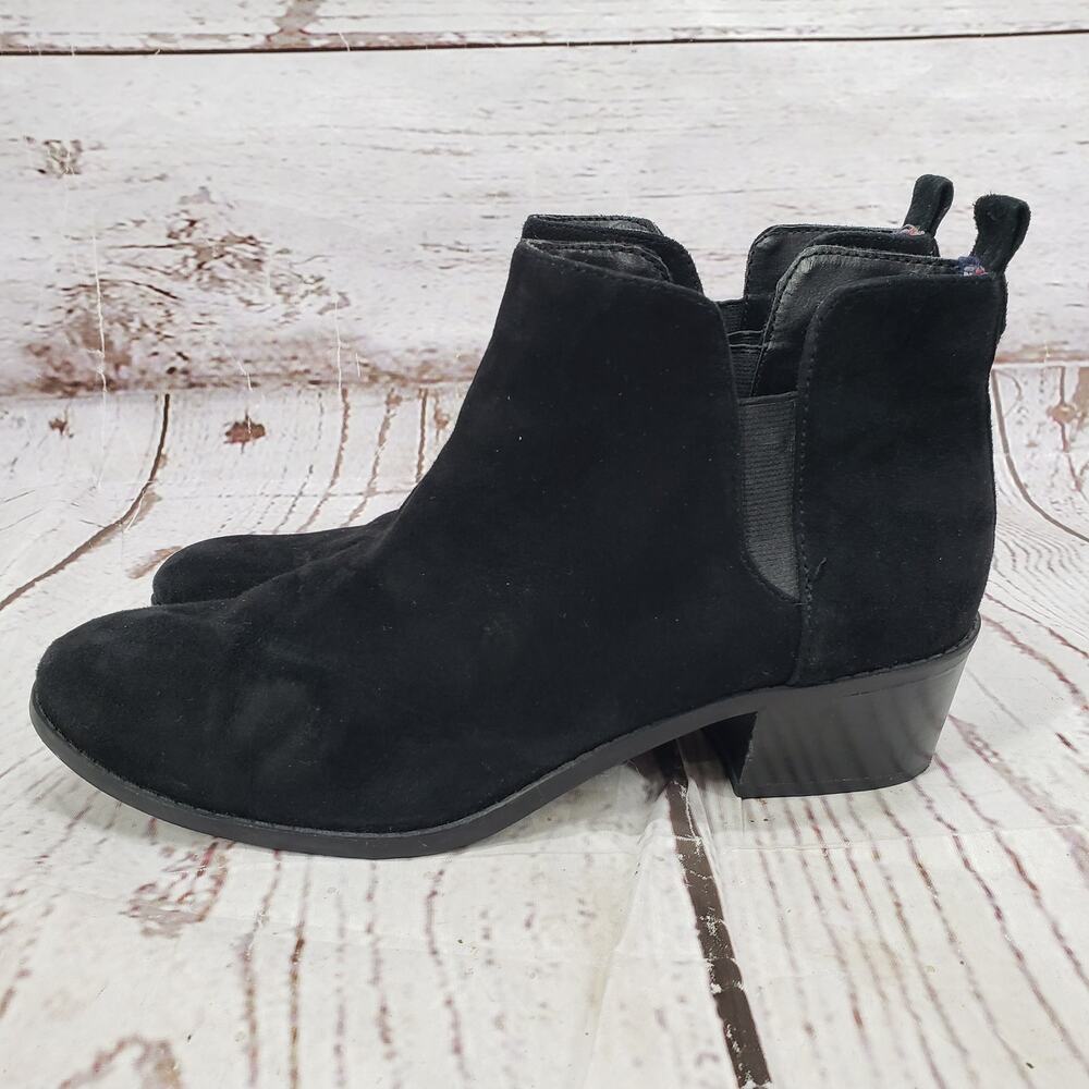 Tommy Hilfiger Women's Black Faux Suede Leather Ankle Boots Size 8.5M - Picture 3 of 12